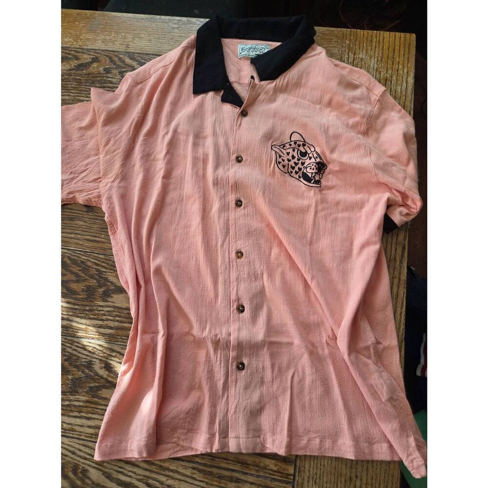 Bogie Boys Caddie Button Up Shirt Golf Macklemore Embroidered Cheetah Sz XL